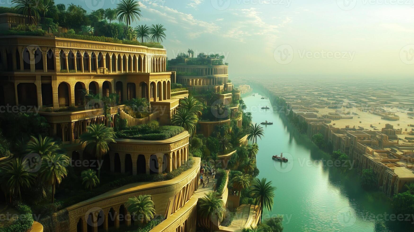 Ancient Hanging Gardens of Babylon photo