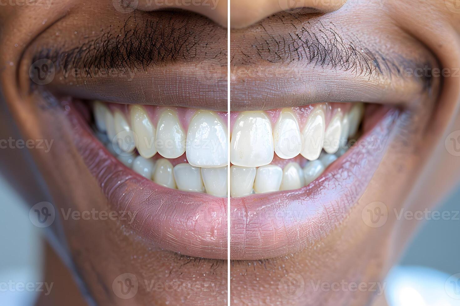 Teeth Whitening Before and After Comparison for Dental Health and Aesthetics photo