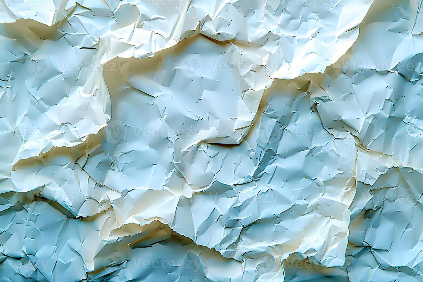Abstract Texture of Crumpled White Paper for Creative Design and Background Applications photo
