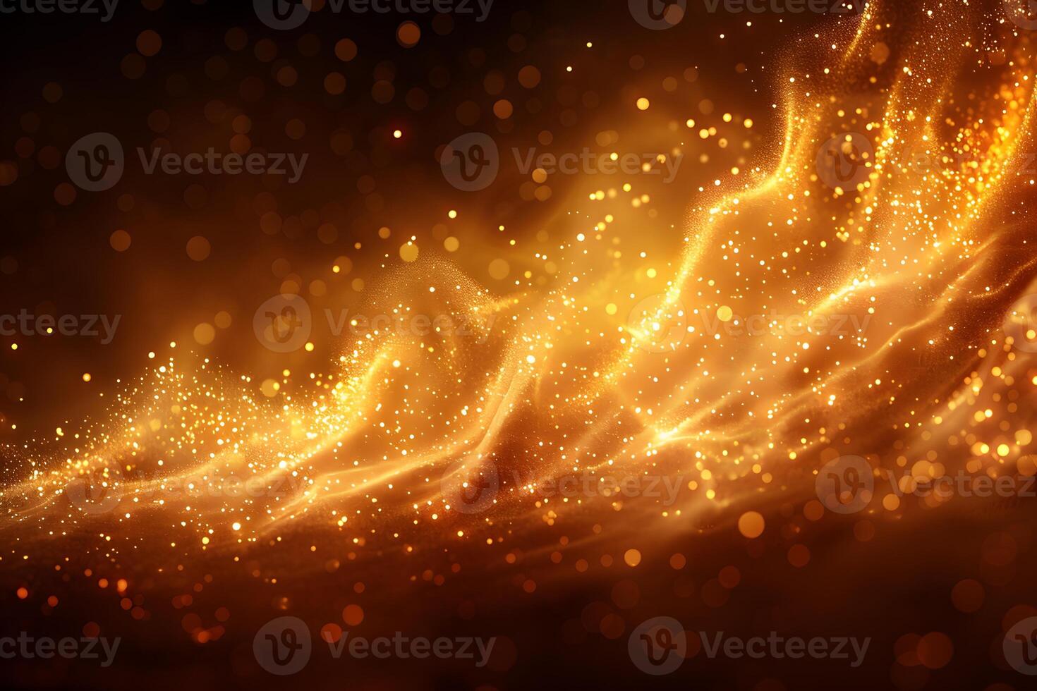 Golden Sparkling Waves - Abstract Background for Designs and Digital Art Projects photo