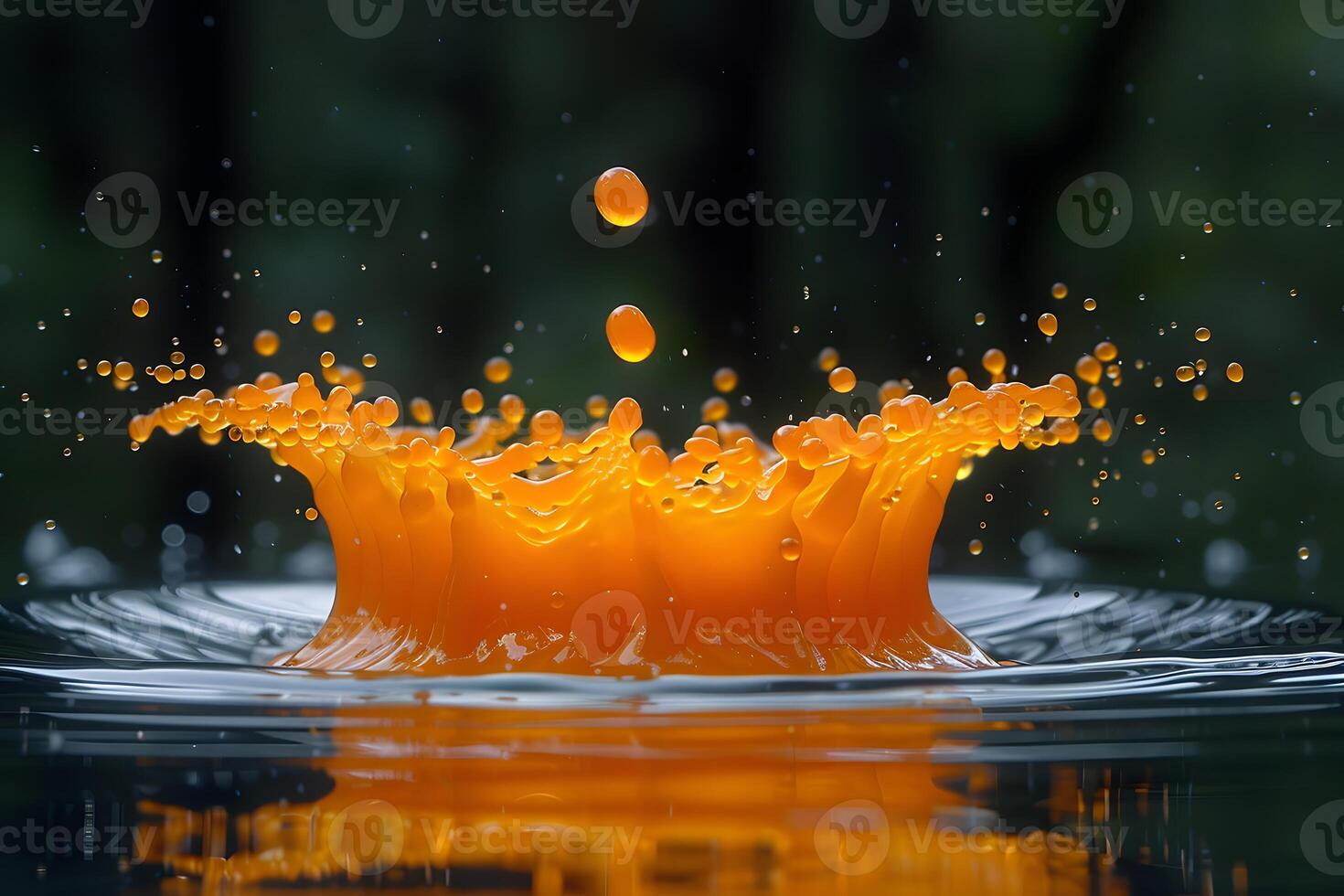 Vibrant Orange Liquid Splash in Motion - Abstract Art for Creative Design Projects photo