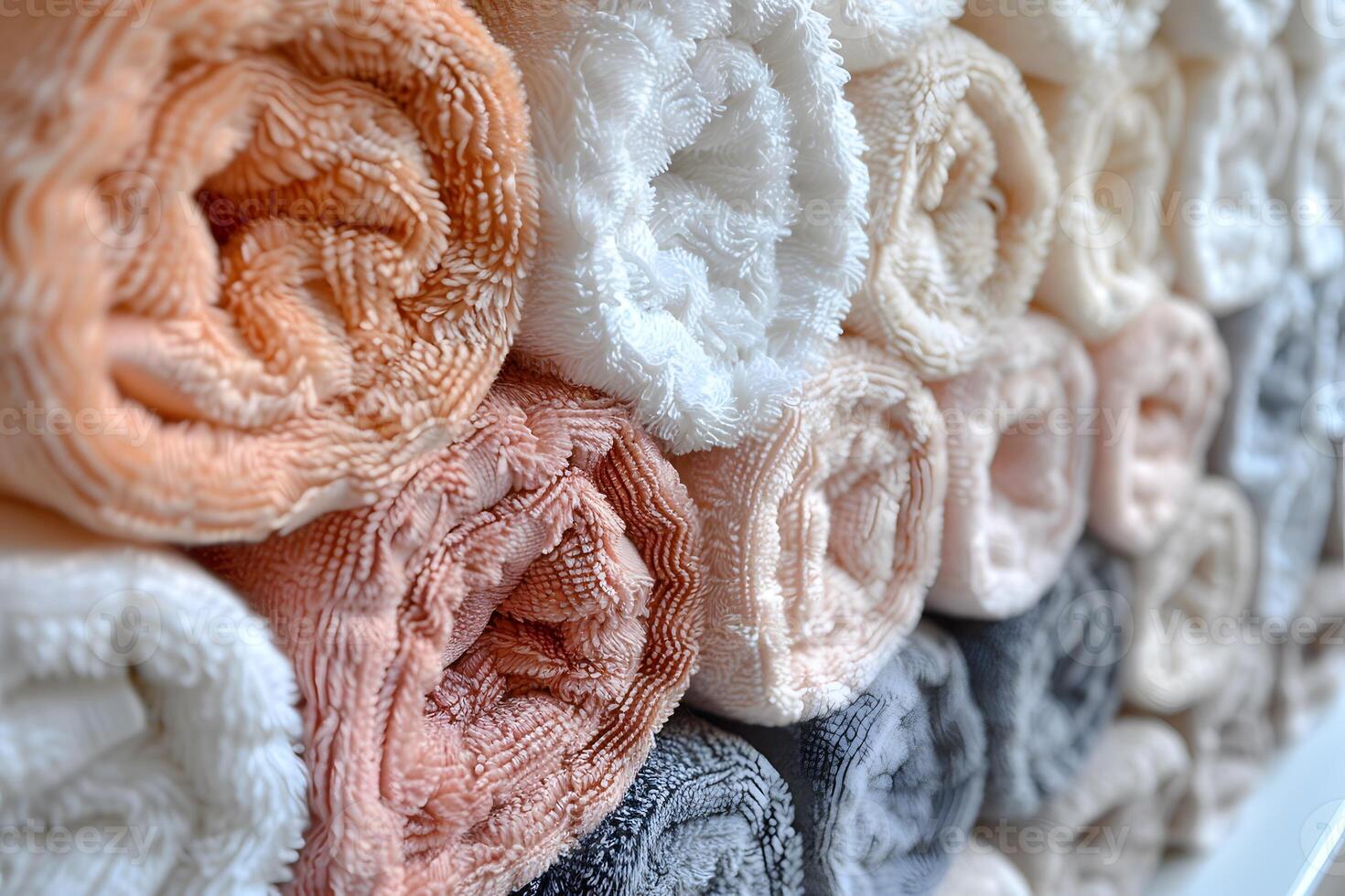 Soft Pastel Towel Textures for Spa and Home Decor Design photo