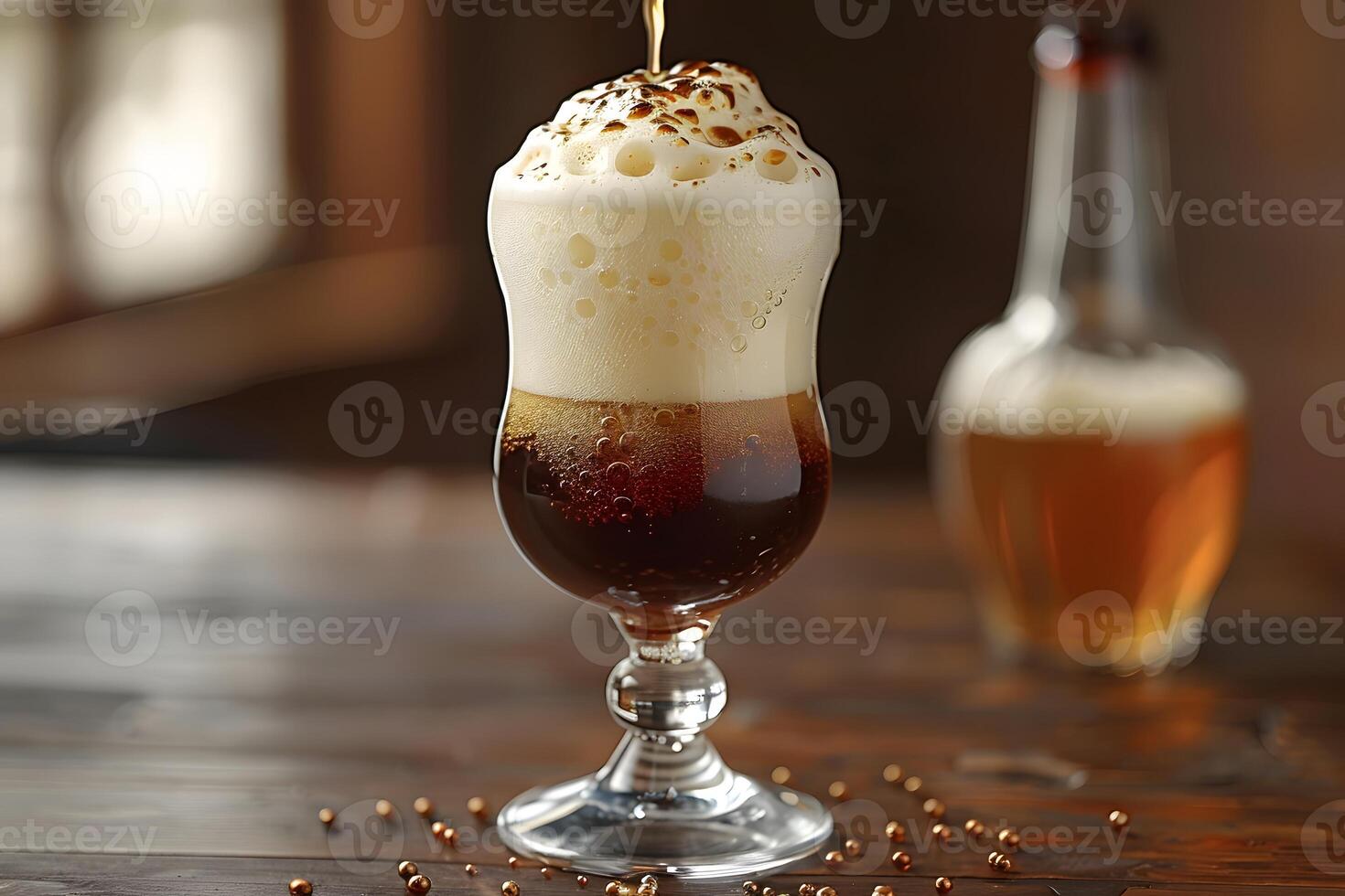 Craft Beer Experience with Frothy Belgian Ale in Elegant Glassware photo