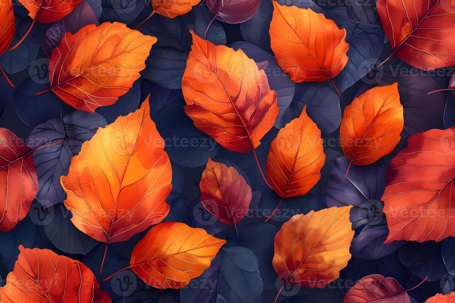 Autumn Leaves Pattern Design for Seasonal Decor and Art Projects photo
