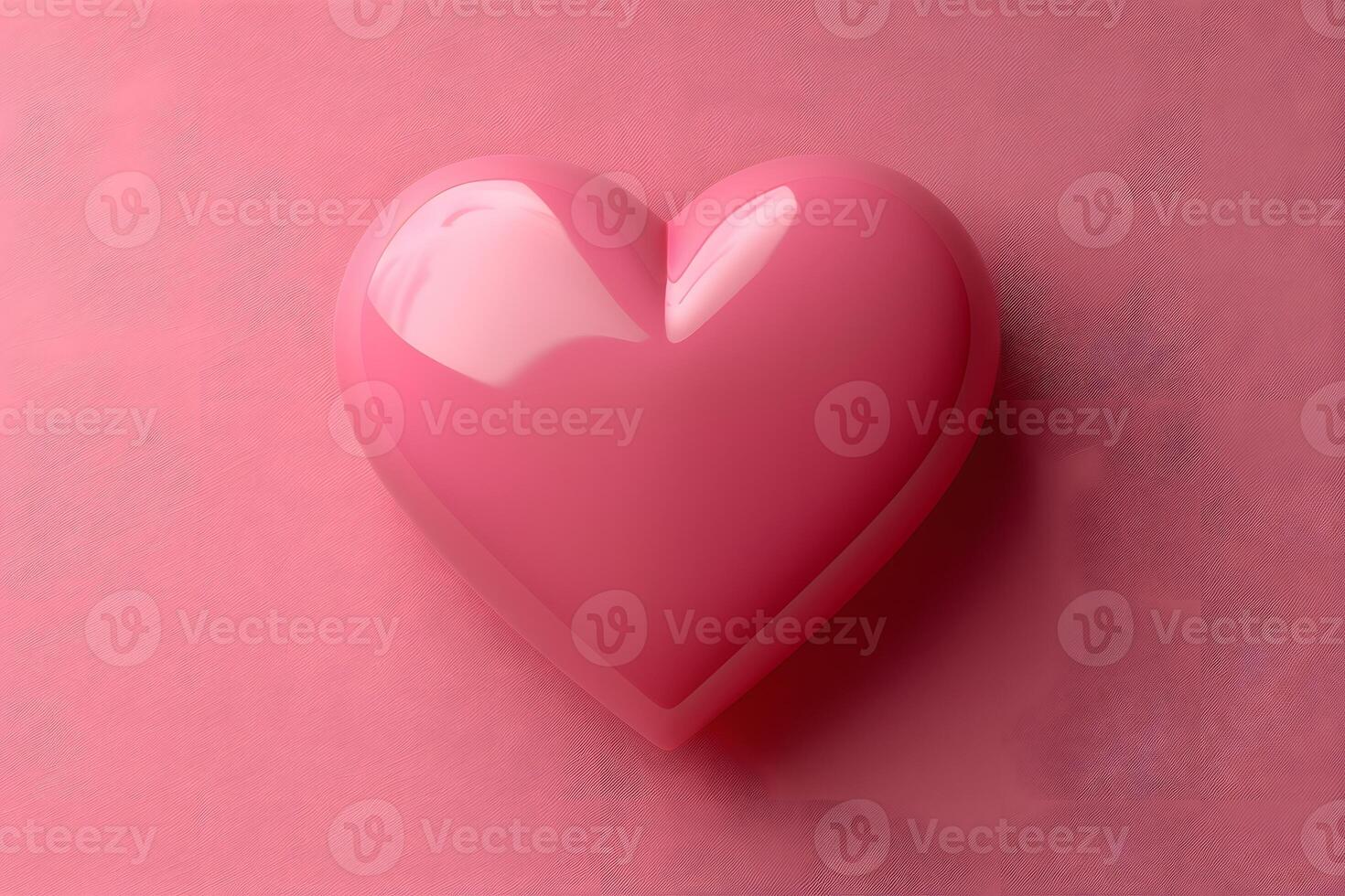 Glossy Pink Heart for Valentine's Day and Romantic Designs photo