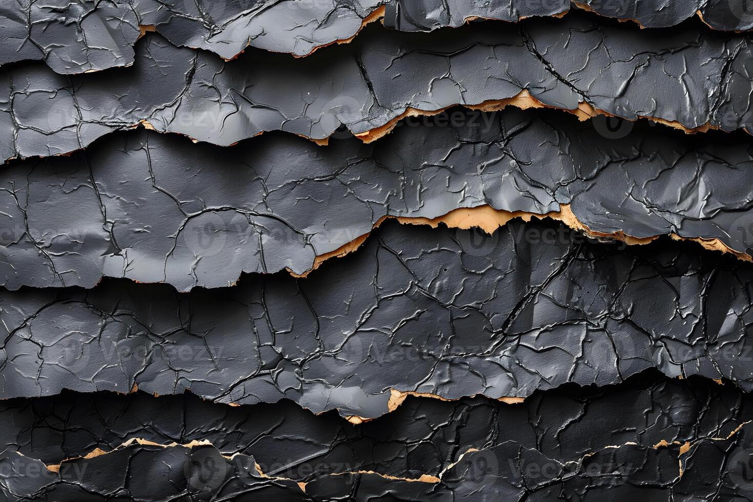 Abstract Textural Pattern with Cracked Dark Layers for Art and Design photo