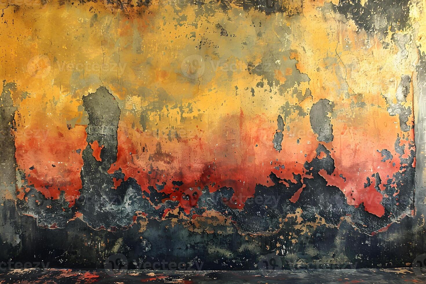 Rustic Abstract Wall Texture with Weathered Layers in Warm Tones photo