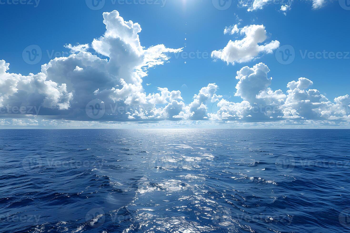 Majestic Ocean View Under a Bright Sky - Ideal for Print, Poster, or Digital Design photo
