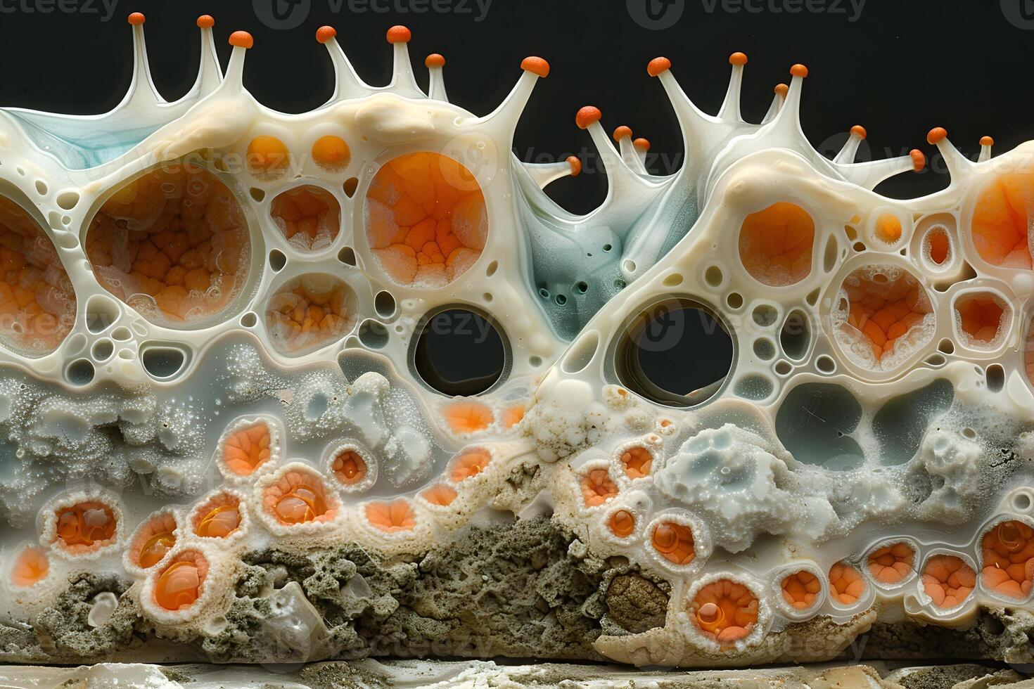 Surreal Organic Structures with Bubble and Coral Patterns for Abstract Design photo