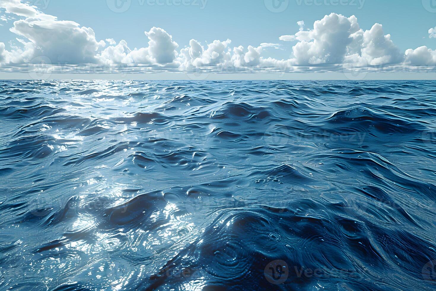 Tranquil Ocean Waves Under Cloudy Sky - Ideal for Nature Prints and Posters photo