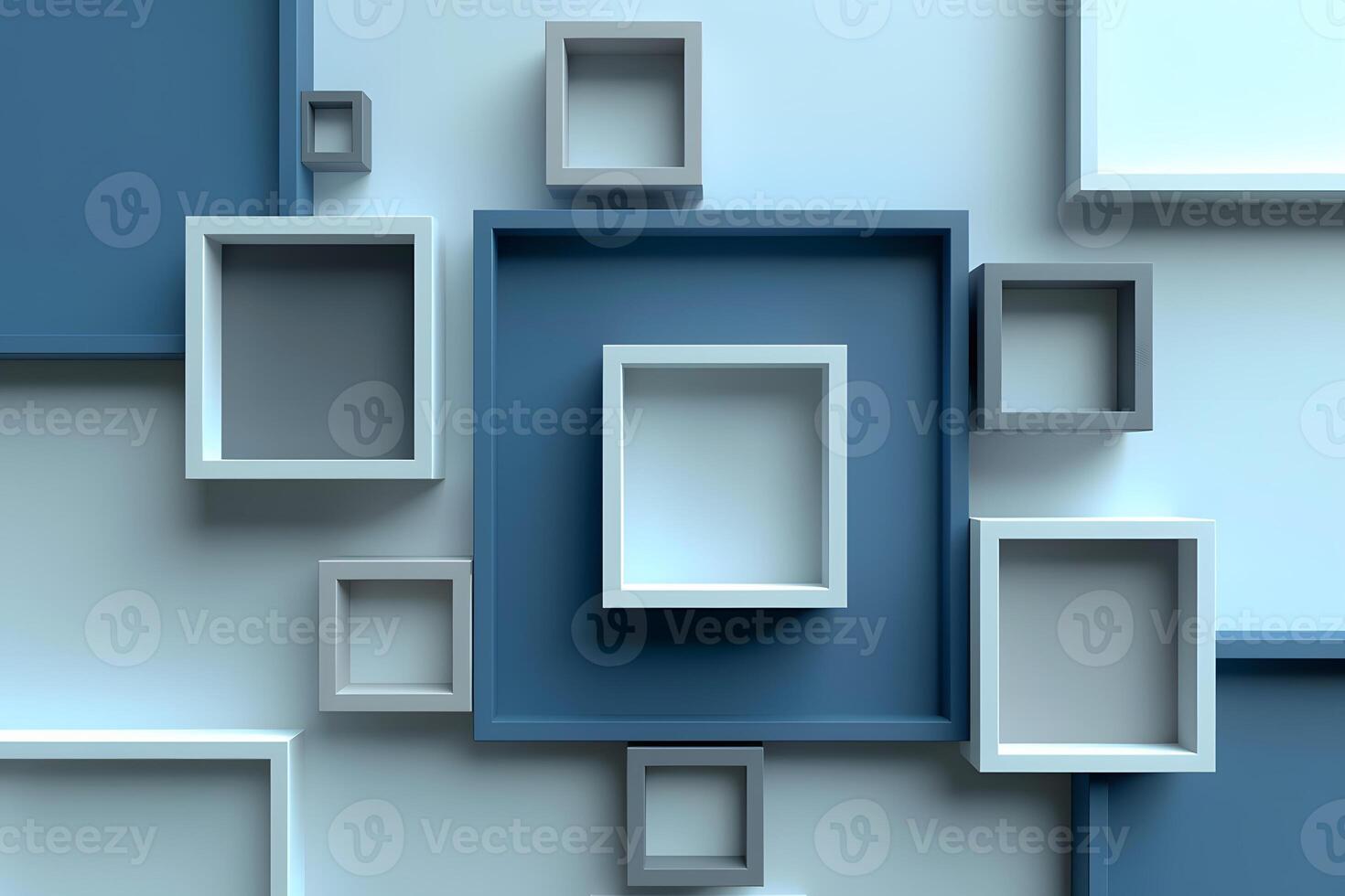 Abstract Geometric Pattern in Minimalist Blue and Gray Design for Modern Home Decor and Art photo