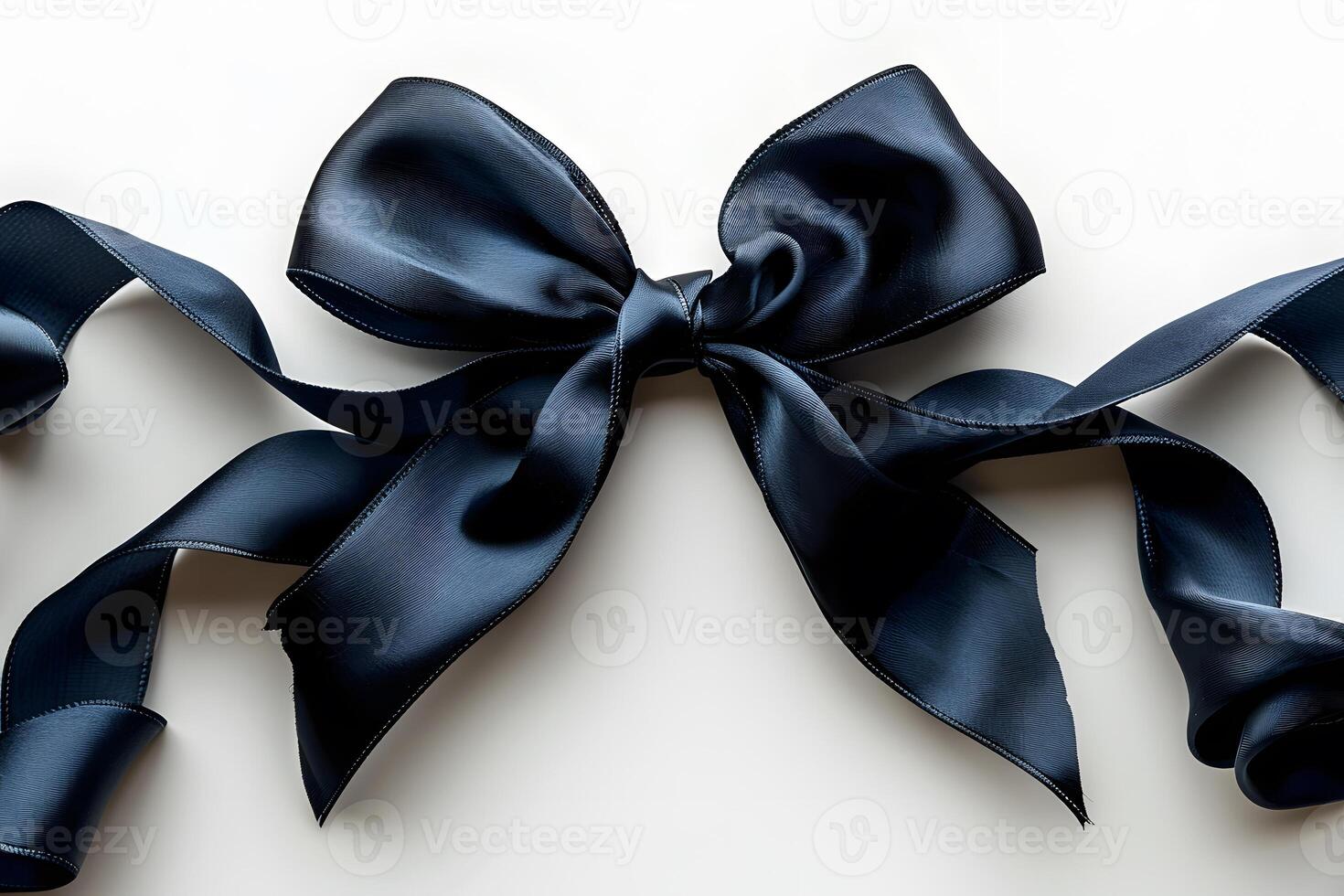 Elegant Black Satin Bow for Gift Wrapping and Holiday Decorations photo