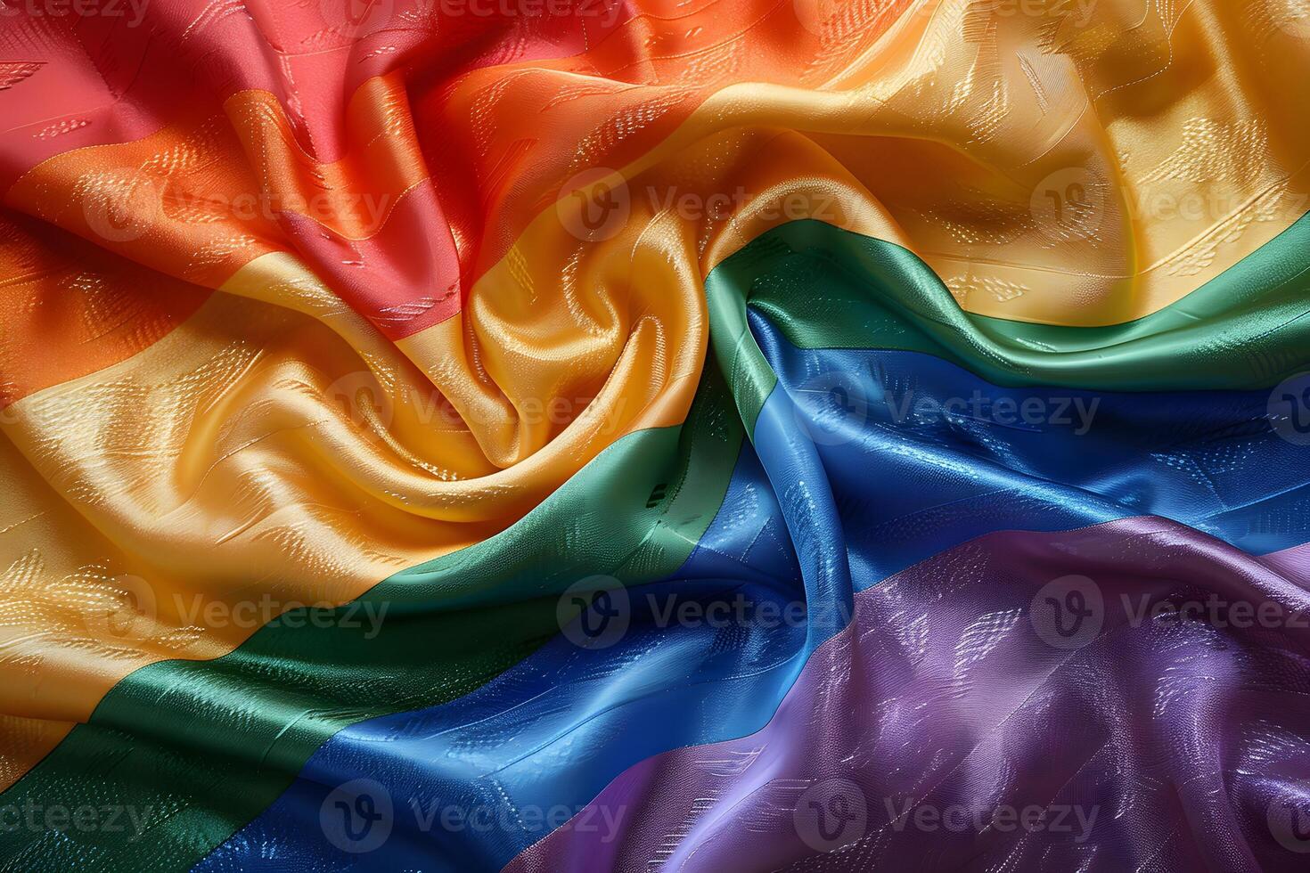 Vibrant Rainbow Fabric with Elegant Texture for Design and Decoration photo