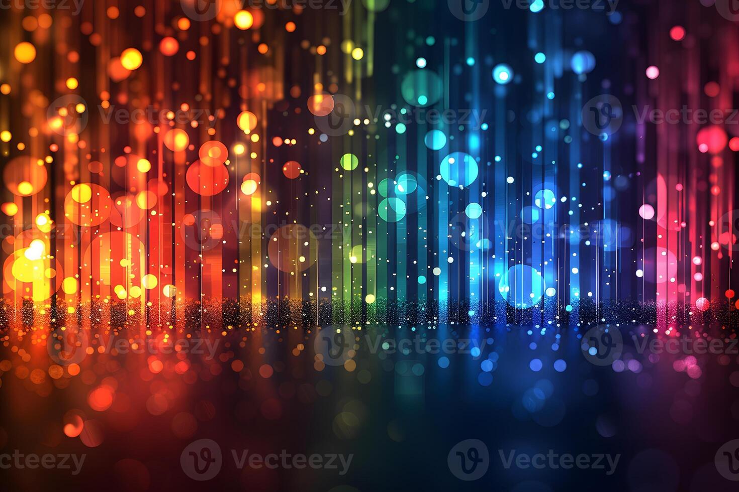 Colorful Abstract Bokeh Background with Vibrant Light Streaks for Design photo