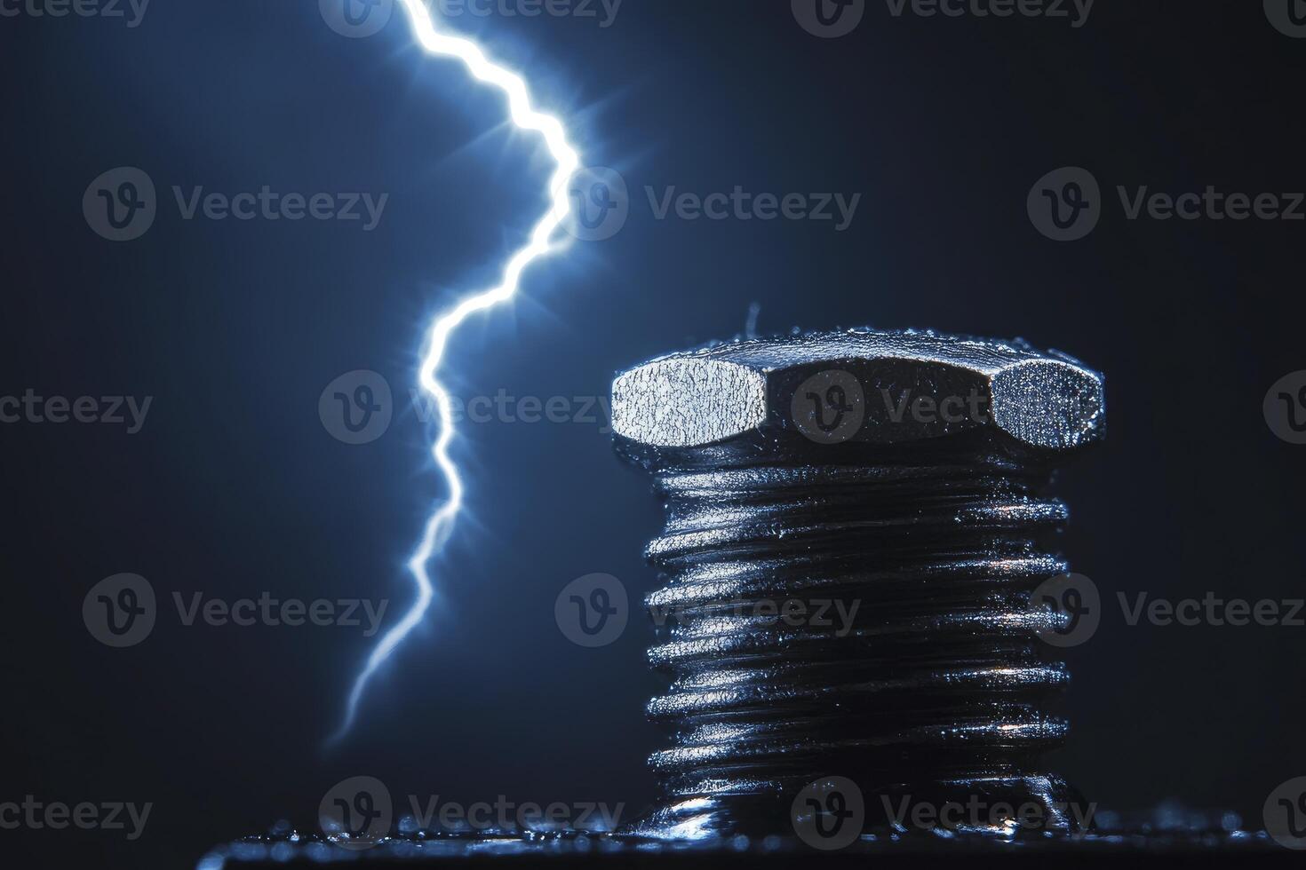 A bolt with a lightning bolt coming out of it photo