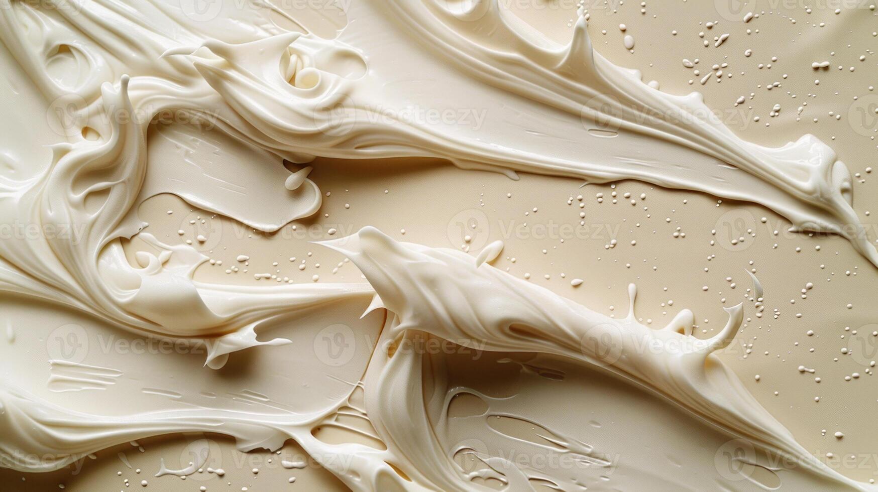 A close up of white frosting on a surface photo