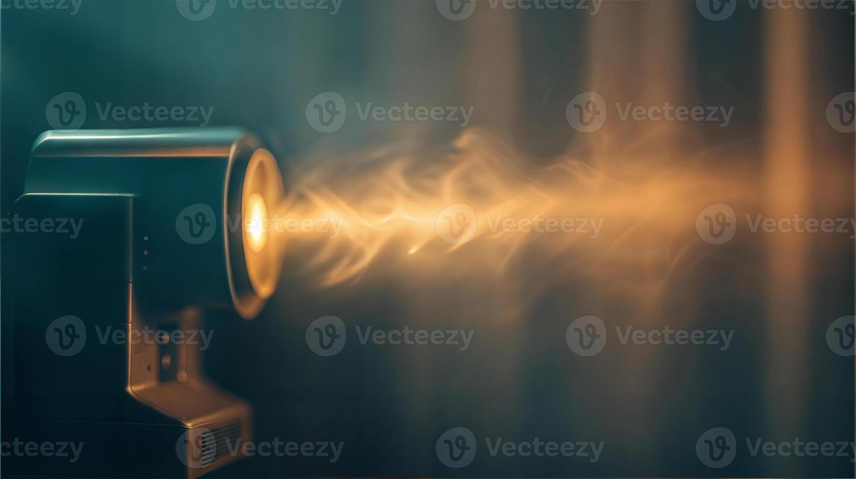 A light bulb is shining on a curtain photo