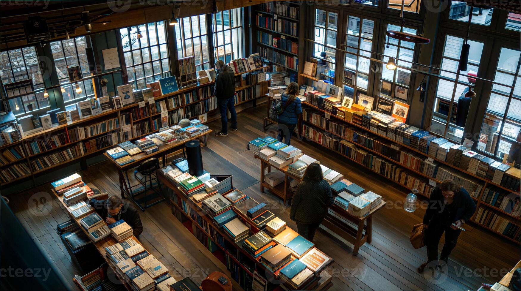 A book store with people in it photo