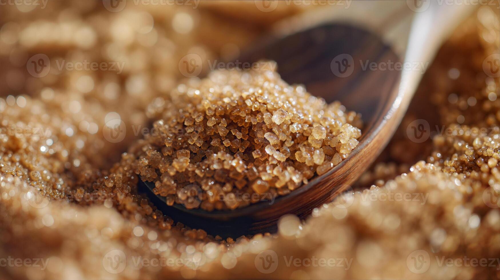 A spoonful of brown sugar is shown in a pile photo