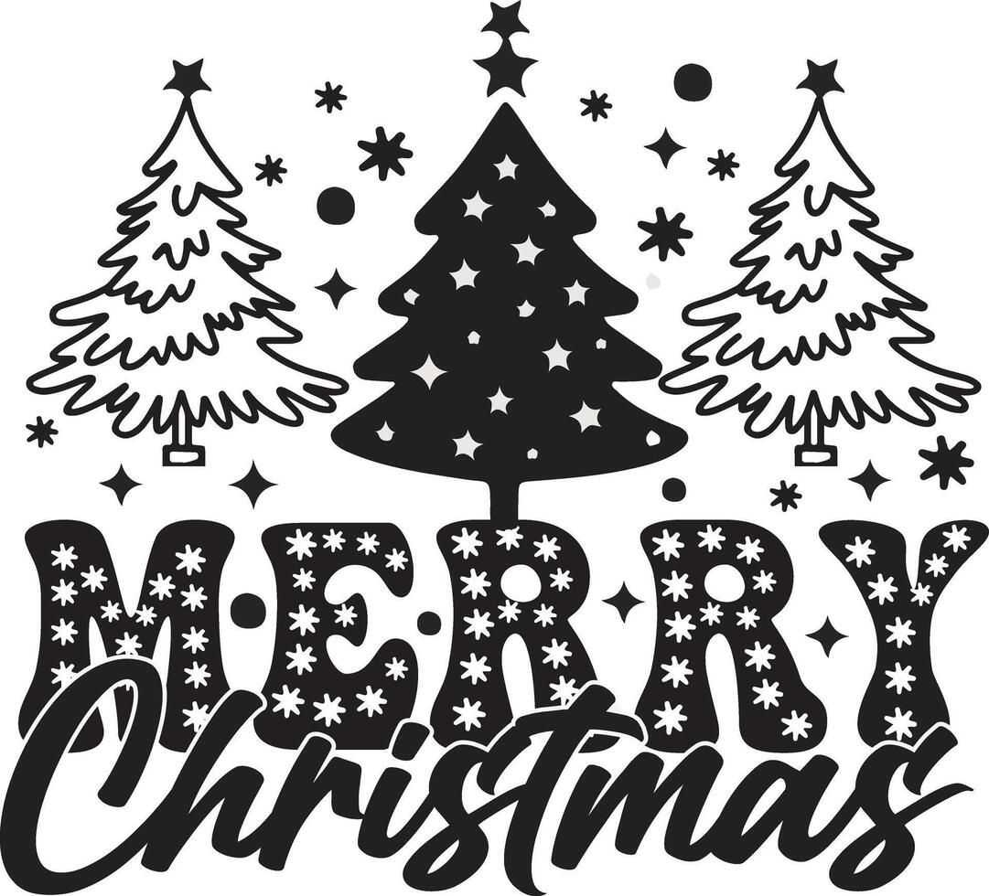 Merry christmas Santa Trees Shirt vector
