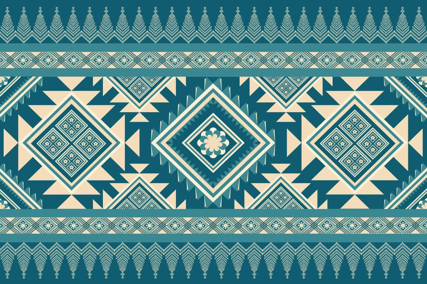 Vintage abstract ikat geometric seamless Ethnic pattern. vector