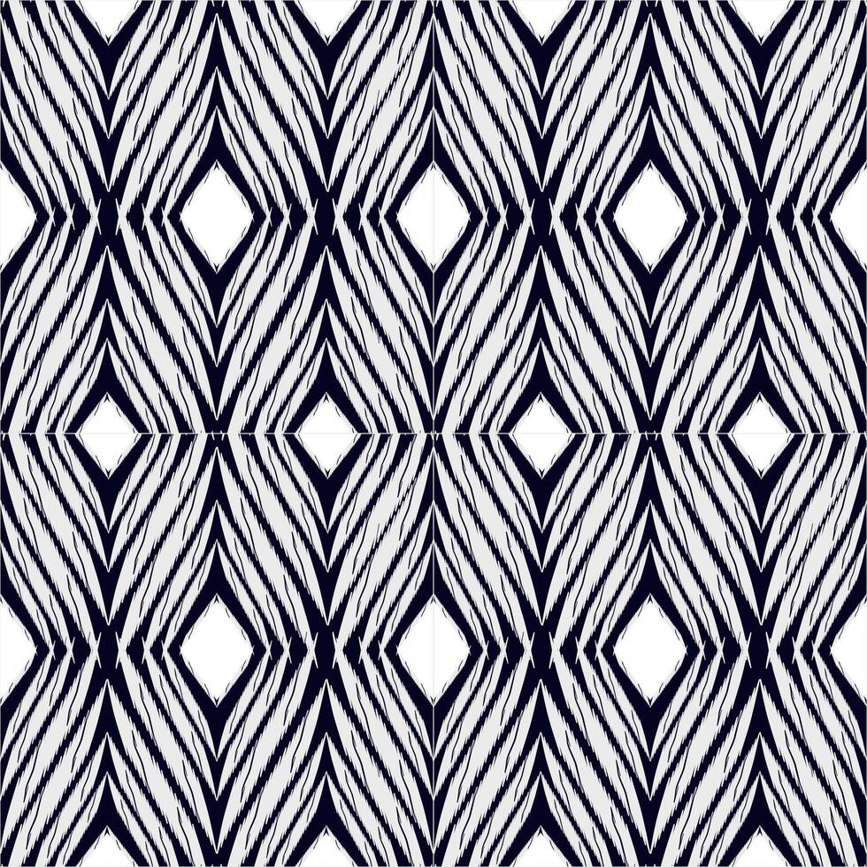 Native fabric Ikat geometric tribal pattern. vector
