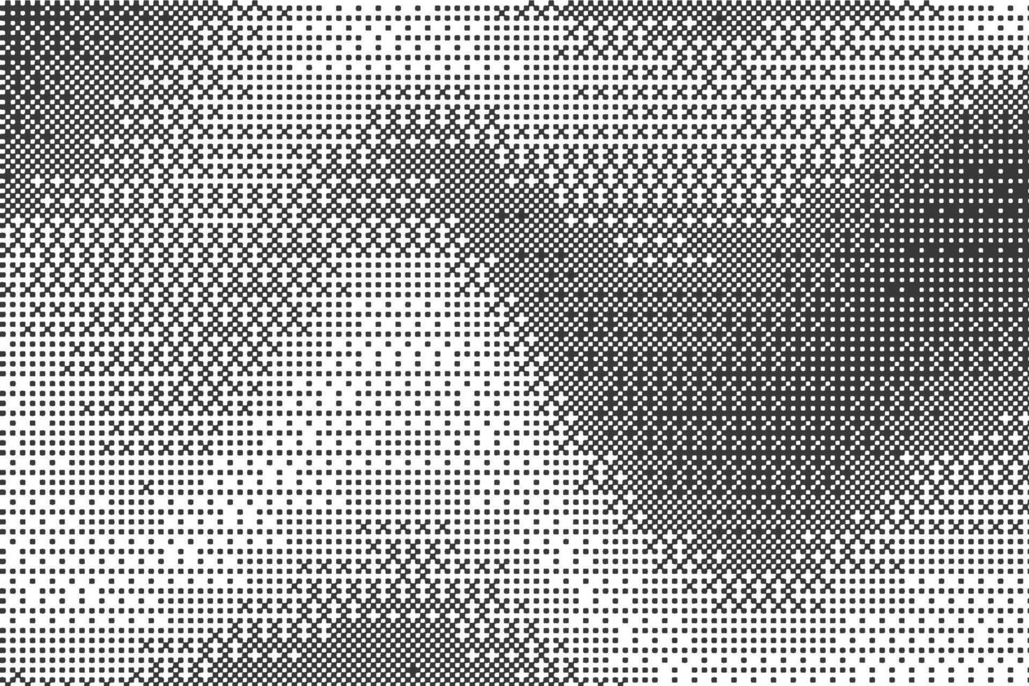Wavy bitmap pattern background with pixel. Gradient dotted halftone dither effect. Grunge vintage wallpaper. Retro game glitch abstract noise. vector