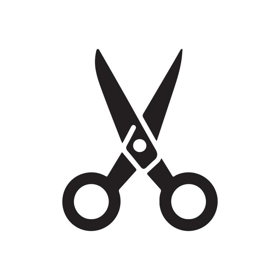 scissors icon illustration, still life, digital media vector