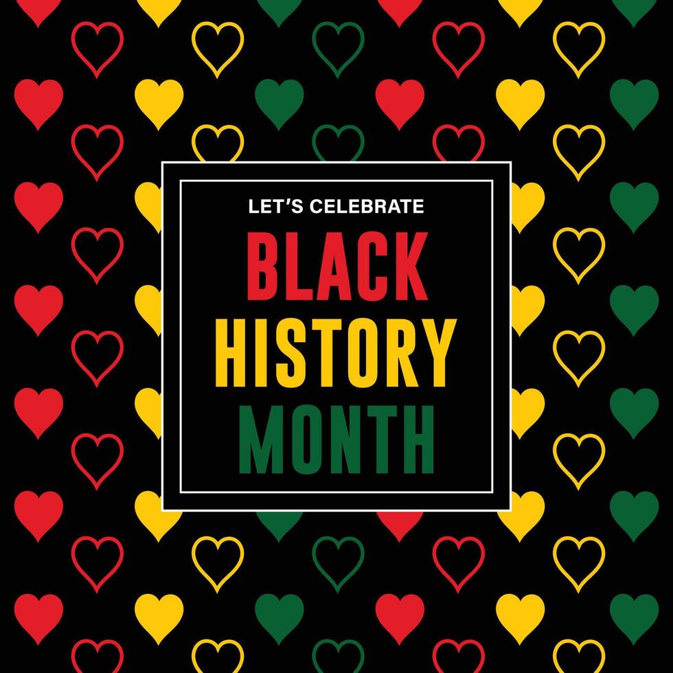 Black history month celebration post Black history illustration template design. vector
