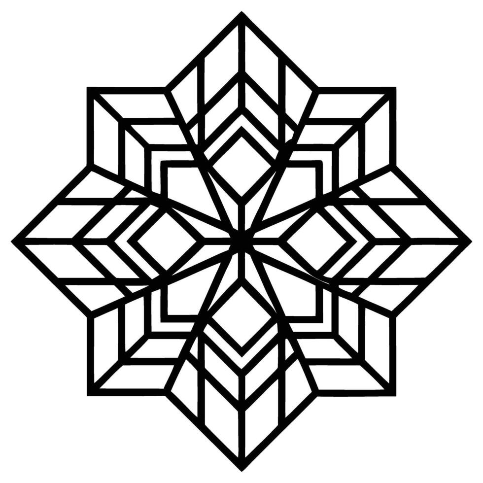A geometric design with a star in the center vector