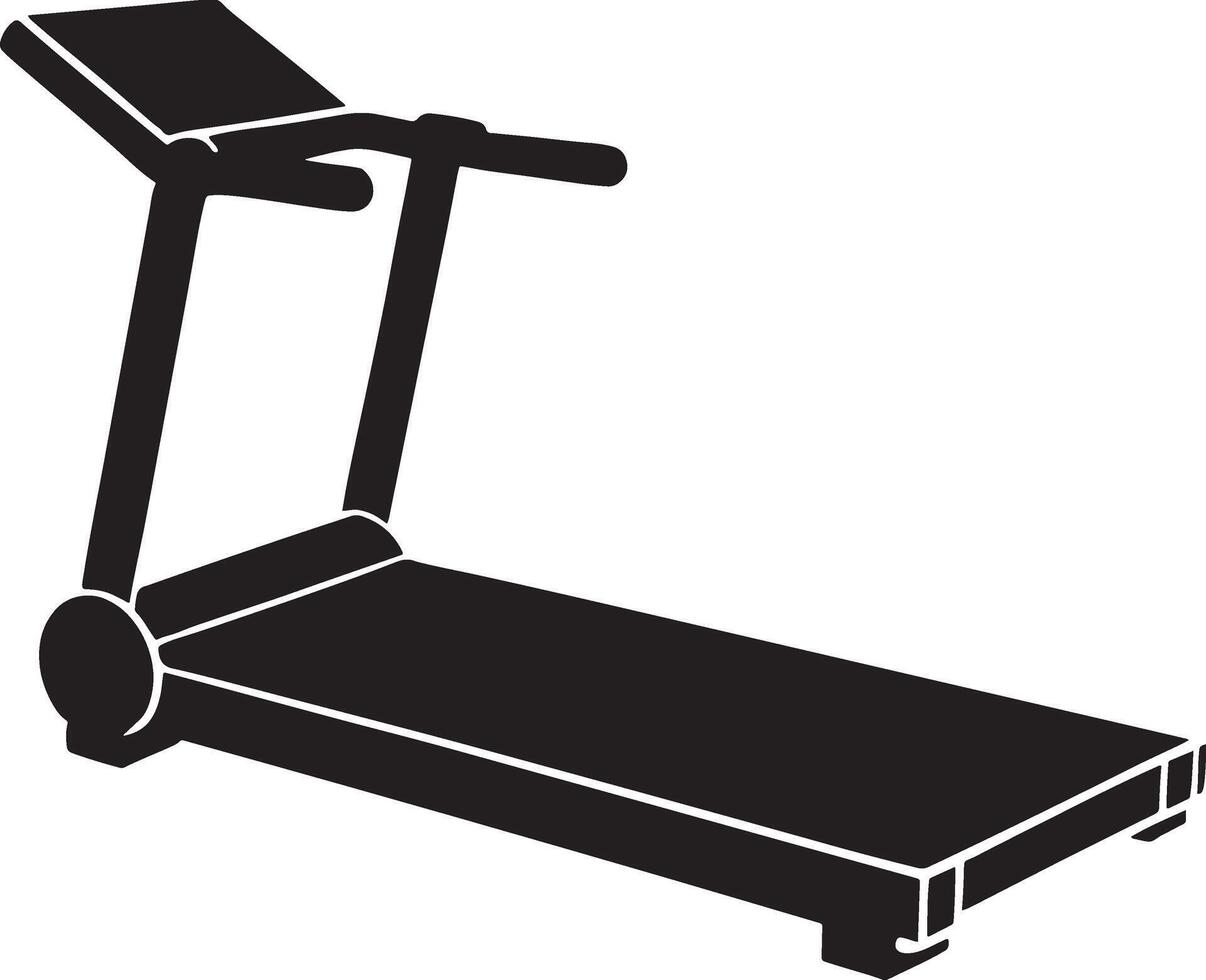 Treadmill running equipment silhouette art illustration vector