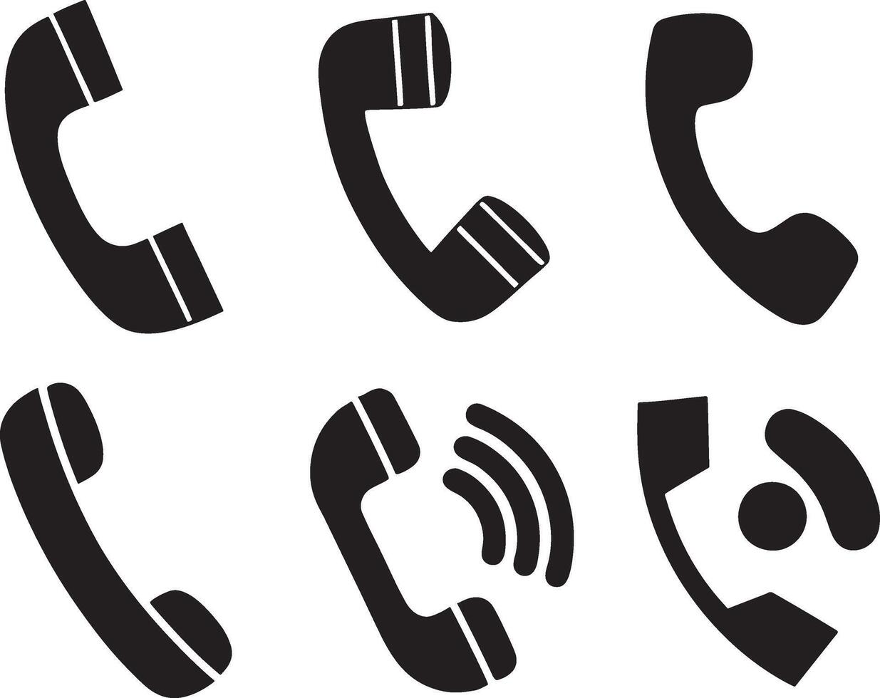 Phone call icon telephone icon bundle pack vector
