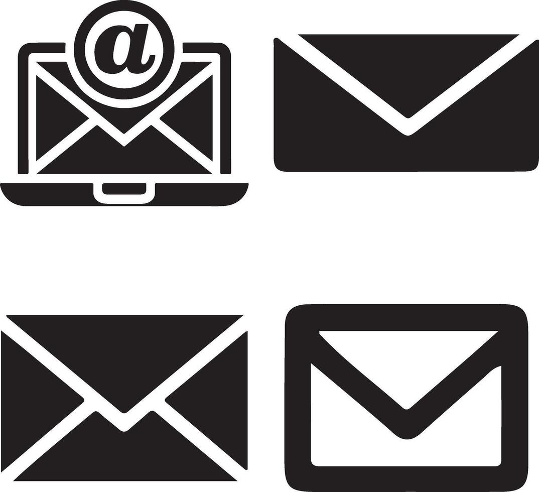 Email or message envelop icon illustration vector
