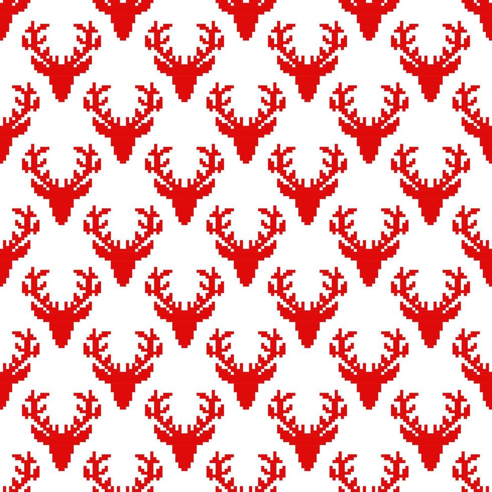 Christmas deer pattern illustration, Christmas deer wallpaper, cross-seam pattern, high resolution, textile decoration, clothing, embroidery, Christmas festival, seamless vector