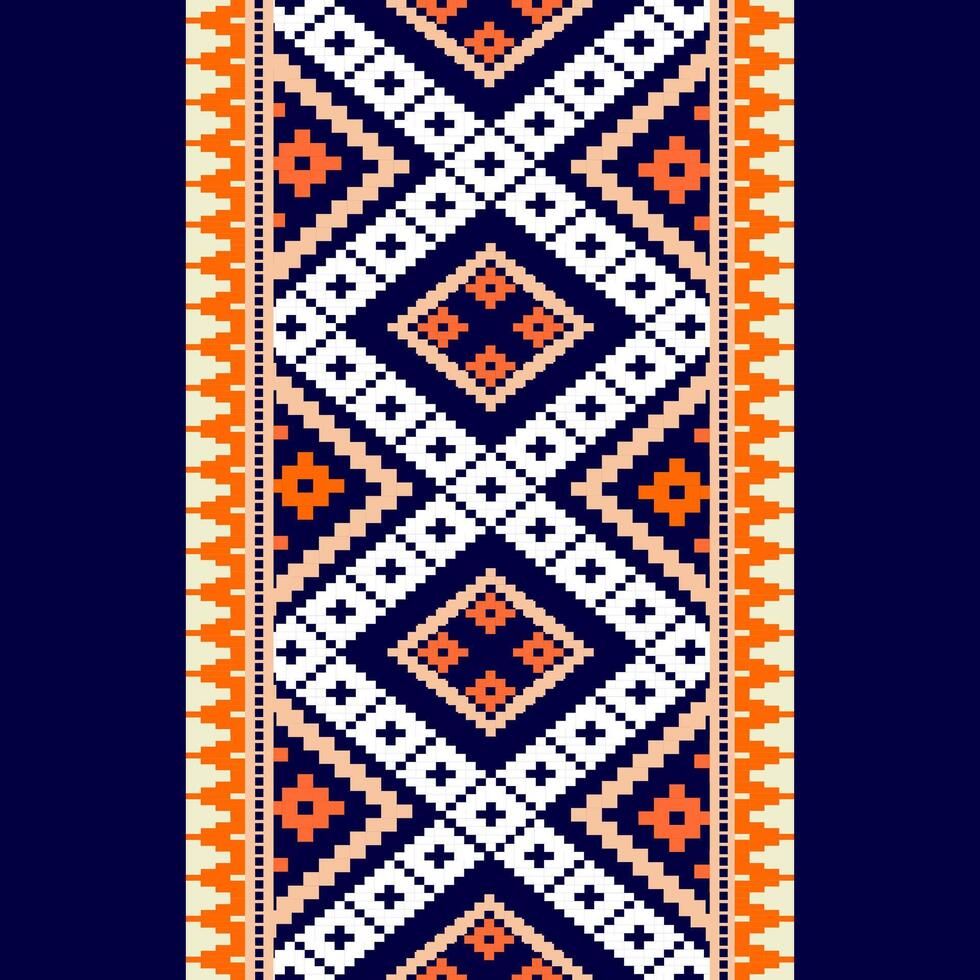 Seamless vintage knitted pattern collection with geometric elements for decorative textiles and art designs vector