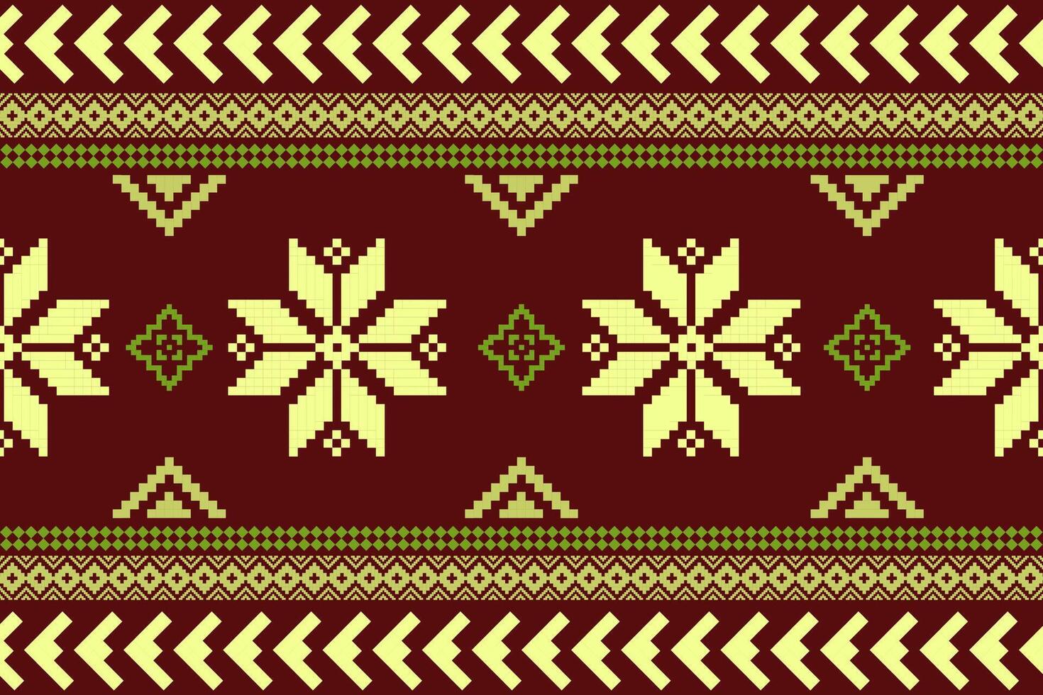 crimson red seamless pattern design Detailed Illustration for Textile Print Design, Cross-stitch pattern vector