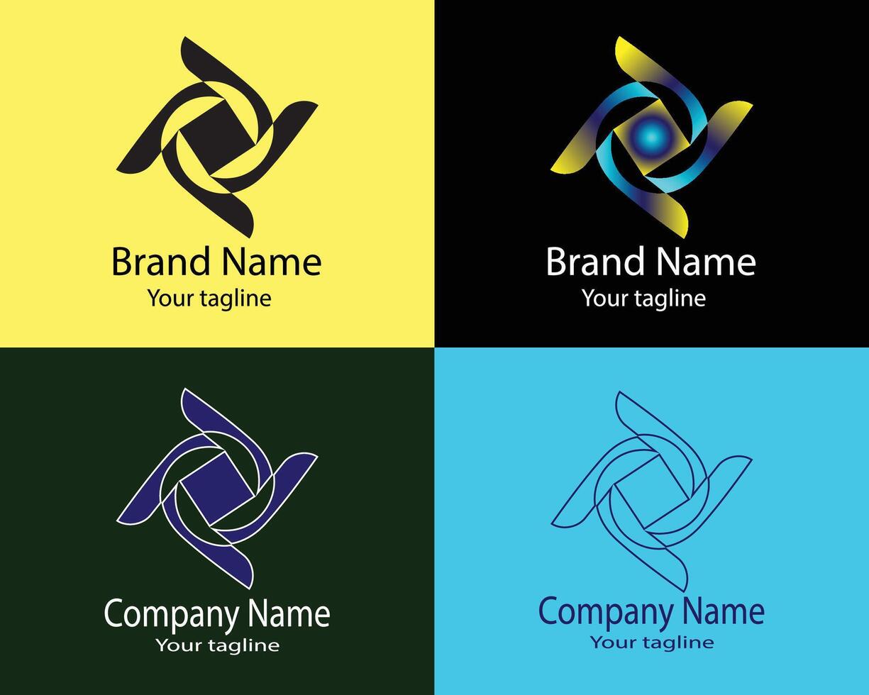 unique simple abstract business logo vector