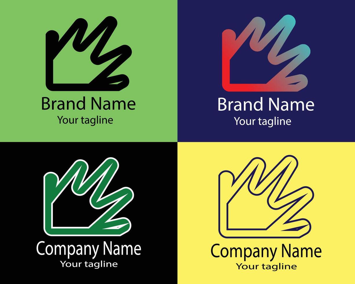 Best simple abstract business logo for company vector