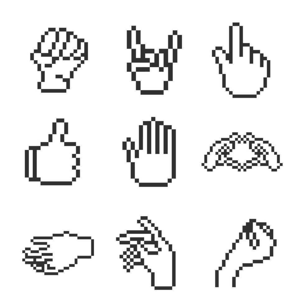 hand outline bundle vector