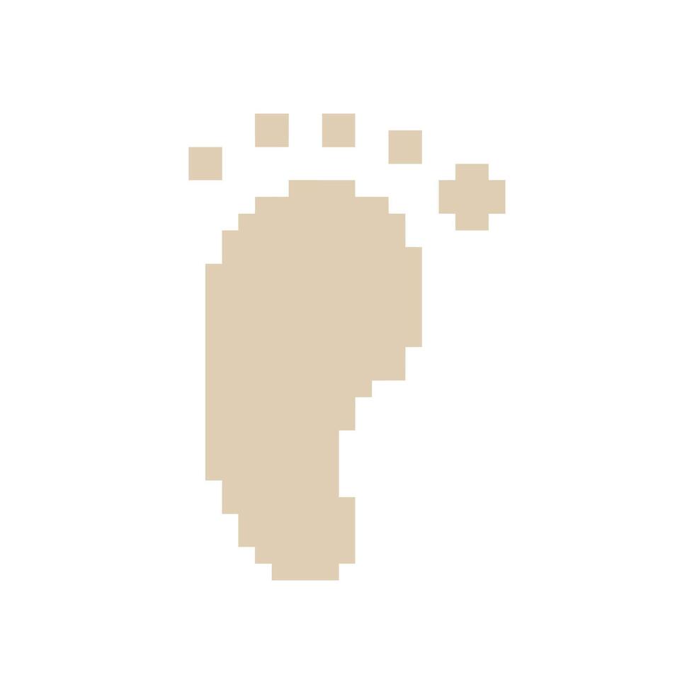 foot pixelated borderless vector