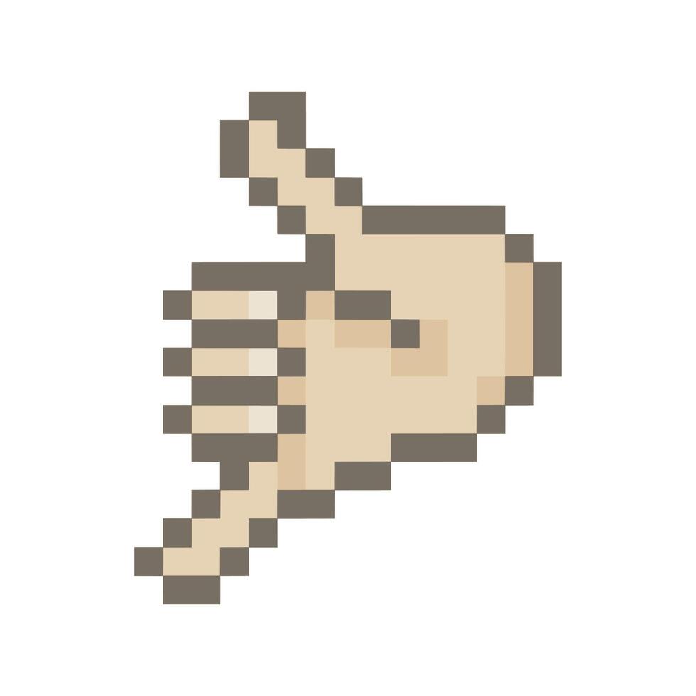cool hand pixel art vector