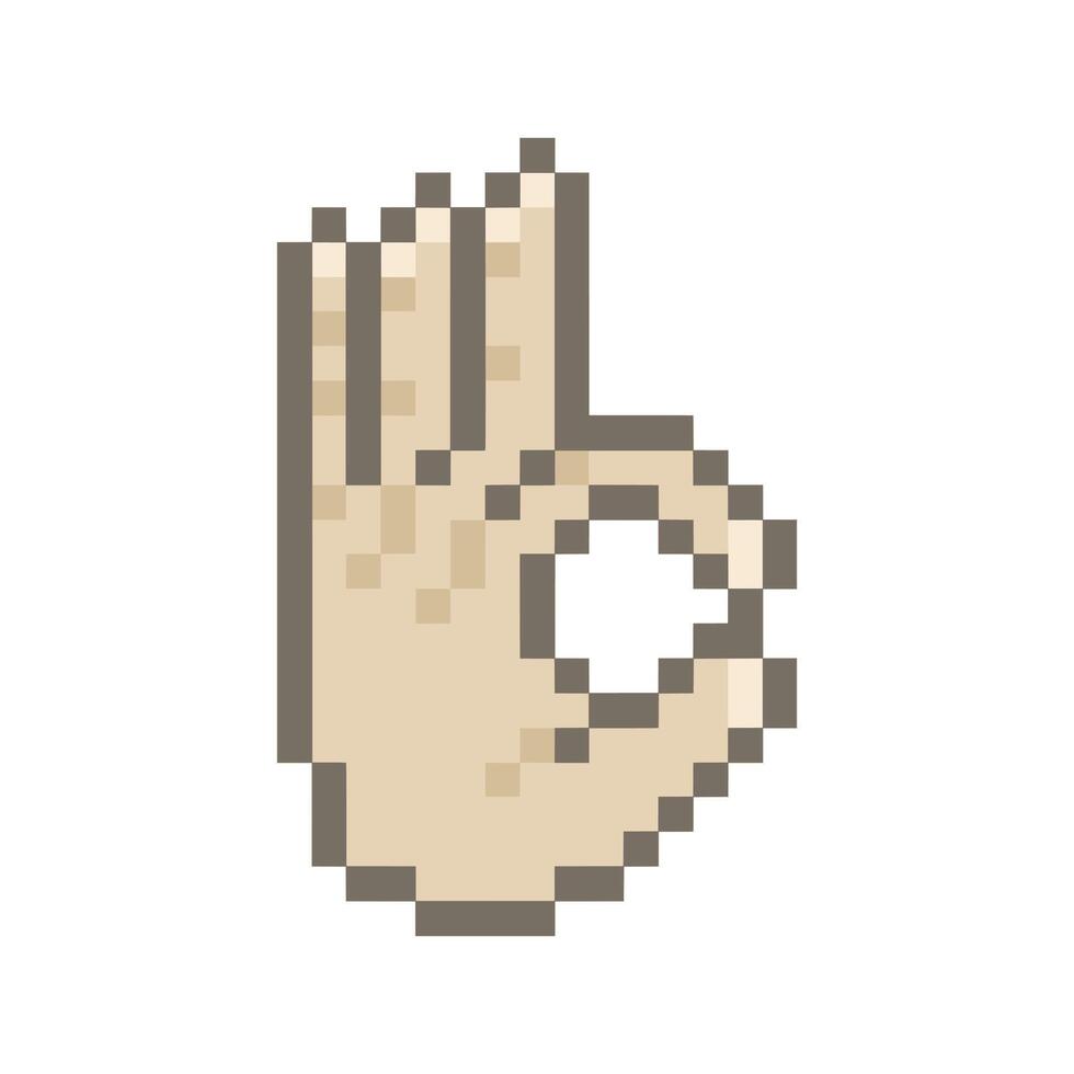 hand confirm gesture vector