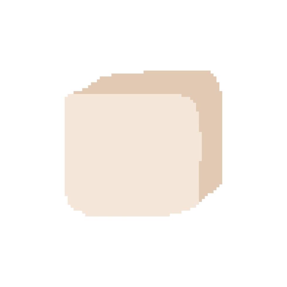 tofu food pixel vector