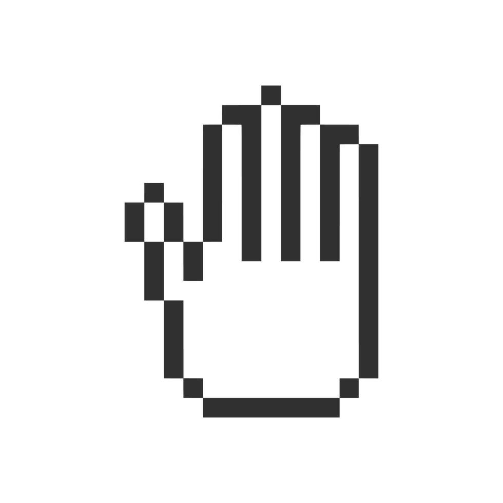 hand five fingers outline vector