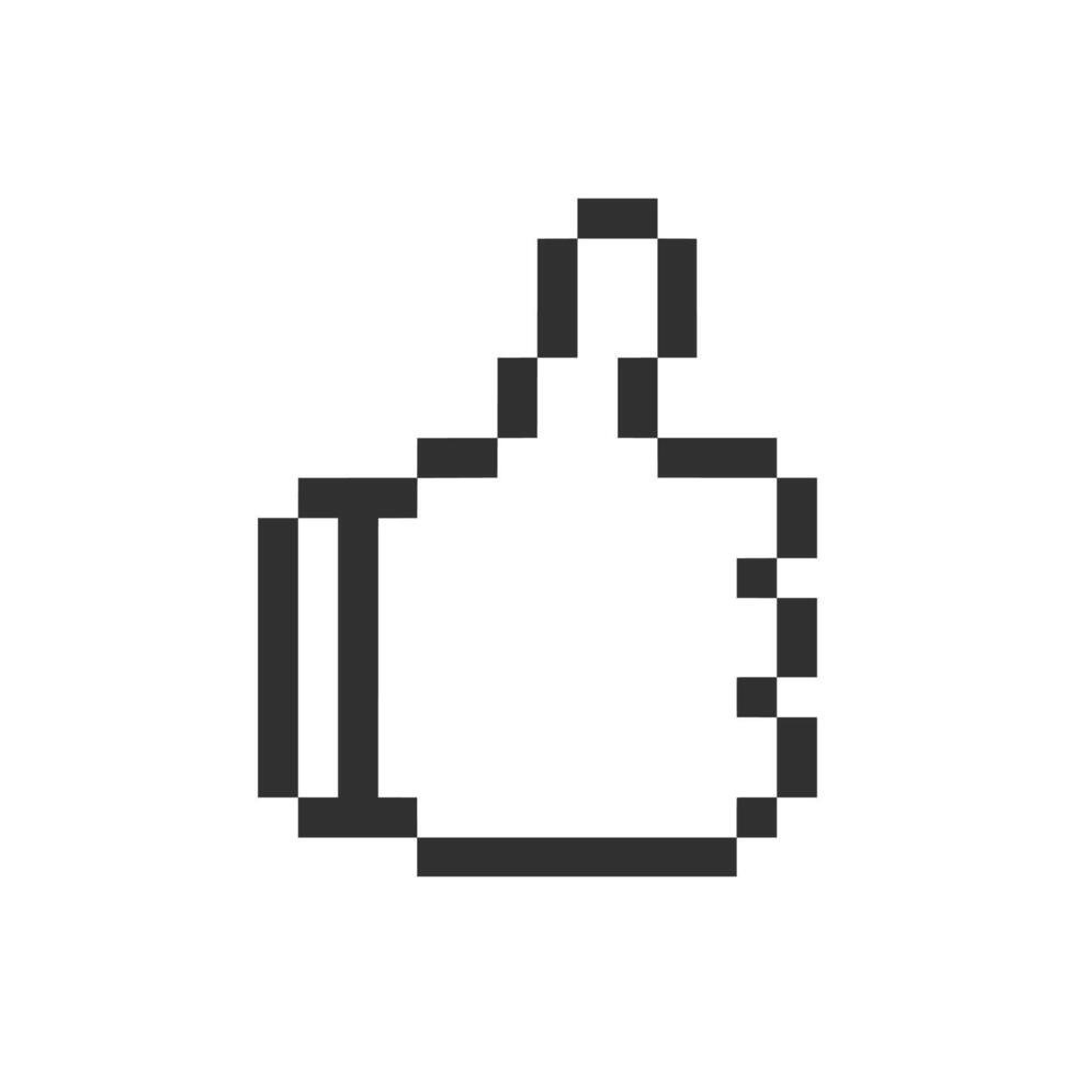 nice hand pixel art vector