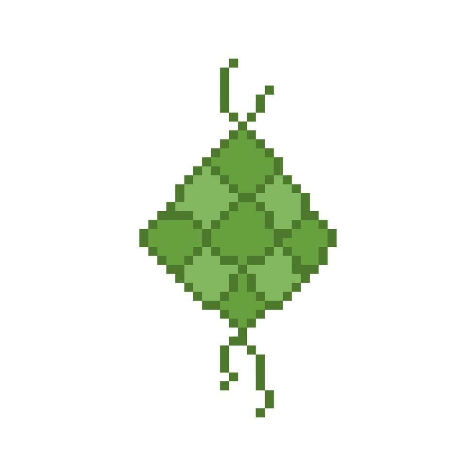 ketupat with green cover vector