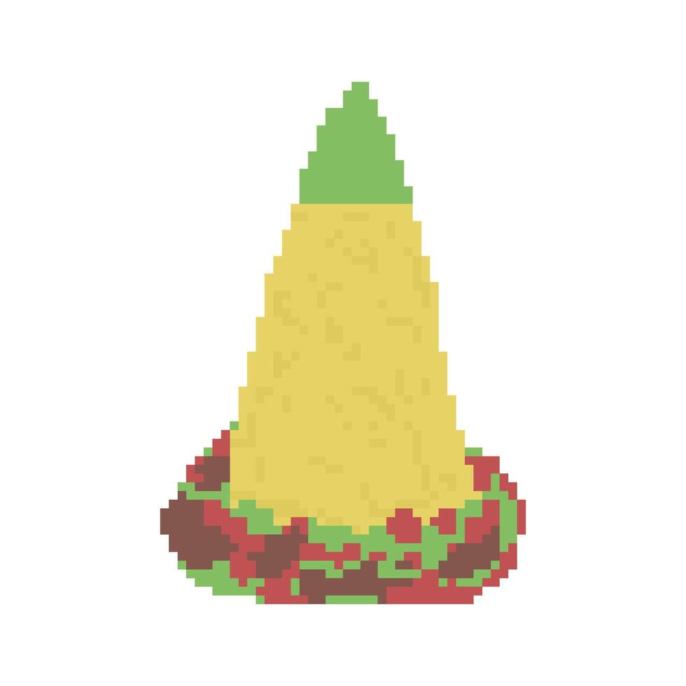 yellow rice pixel art vector