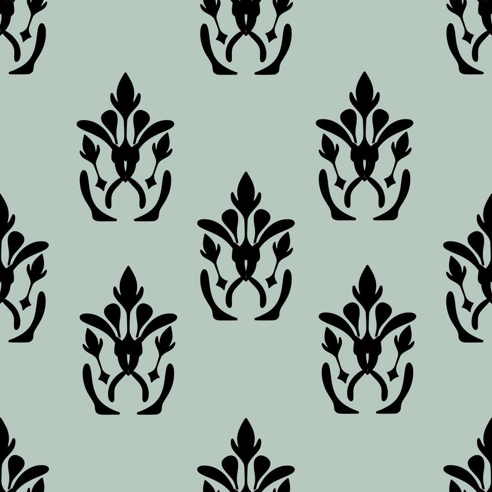 seamless pattern with floral background vector