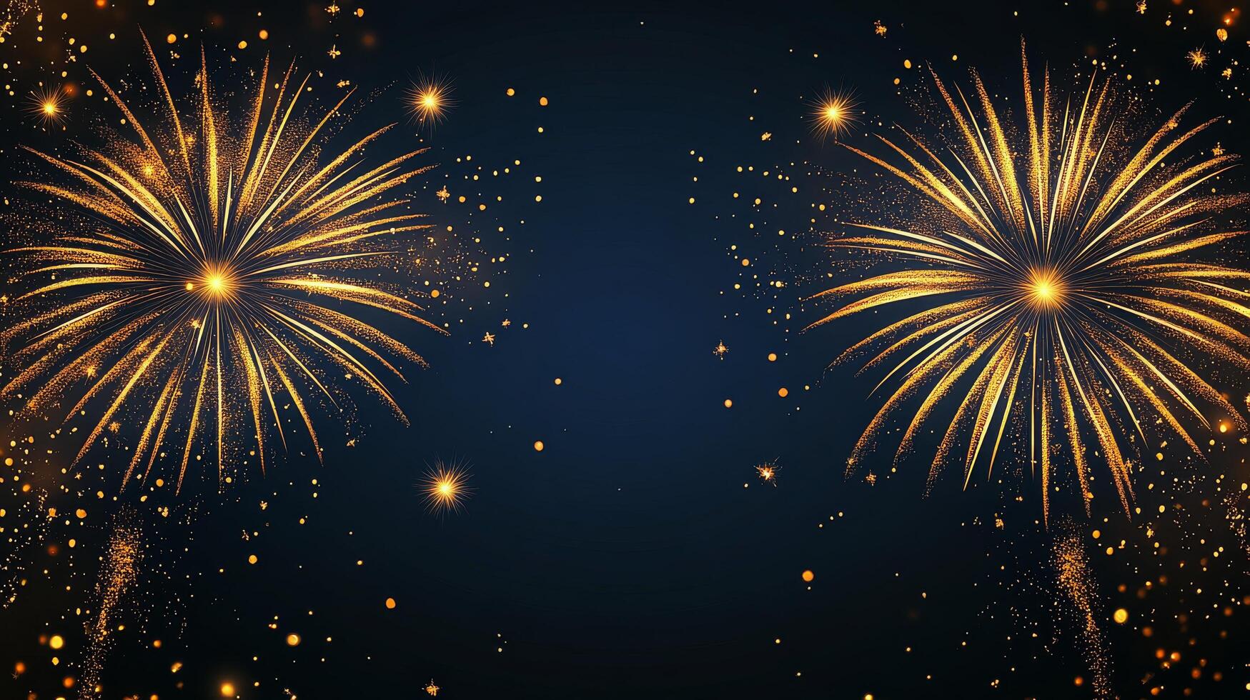 Colorful fireworks display illuminating the night sky during a festive celebration in the city photo