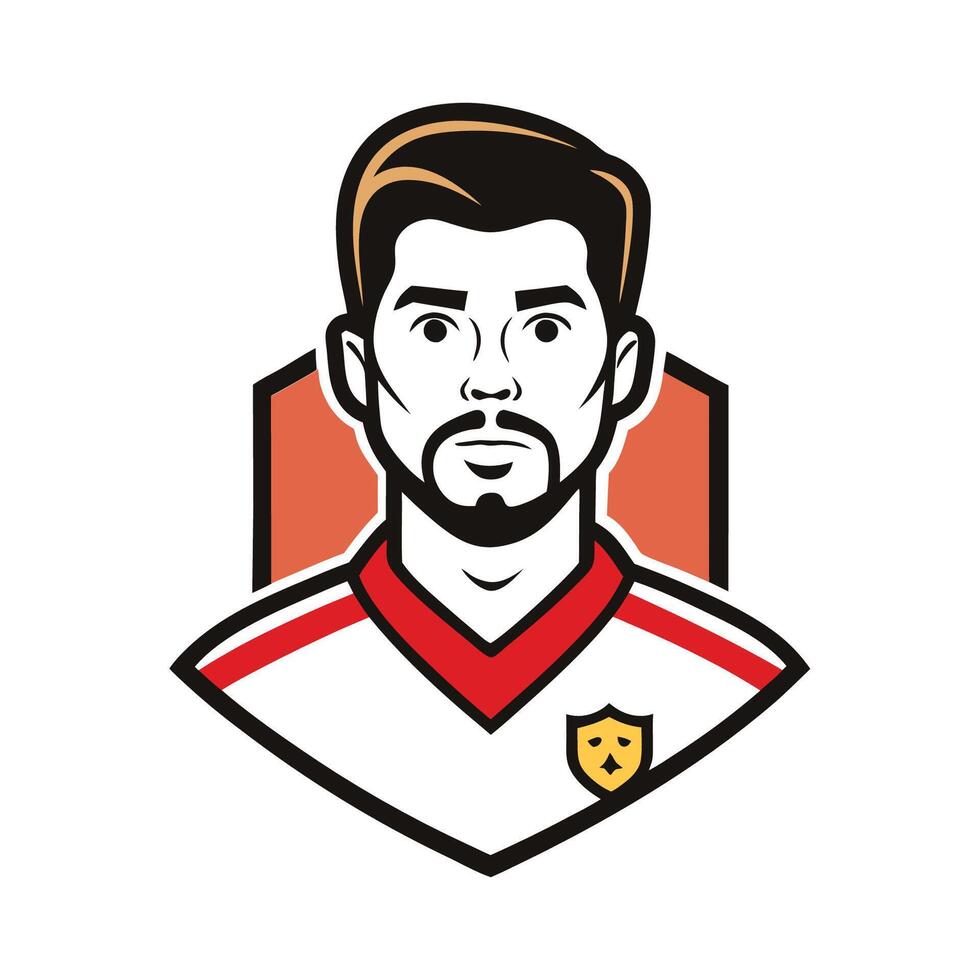football player logo vector